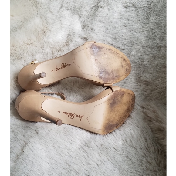 Sam Edelman Eleanor Patent Sandal in Almond - Picture 4 of 4